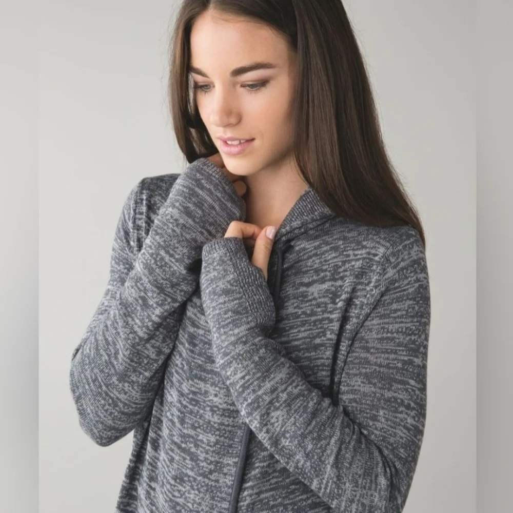 Lululemon Gray Peace Of Mind Cardigan Sweater